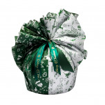 Fogli Tondi per Panettone Happy Xmas Verde