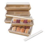 Kit scatola sushi con bacchette di legno imbustate