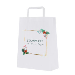 Shopper Christmas frame personalizzata Bianco piattina