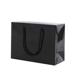 Shopper Carta Lusso Lucida Bag Box Nero