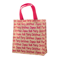 Shopper Juta Merry Christmas Rosso