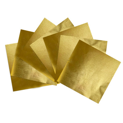 Fogli carta alluminio per cioccolatini Oro cm10x10