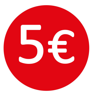 Etichette adesive removibili 5€