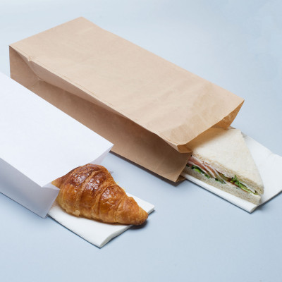 Sacchetti per alimenti in carta Kraft avana