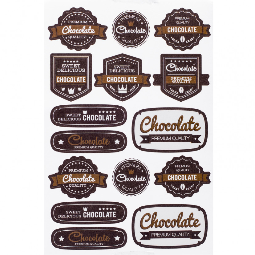 Etichetta Adesiva Chocolate Vintage Mix