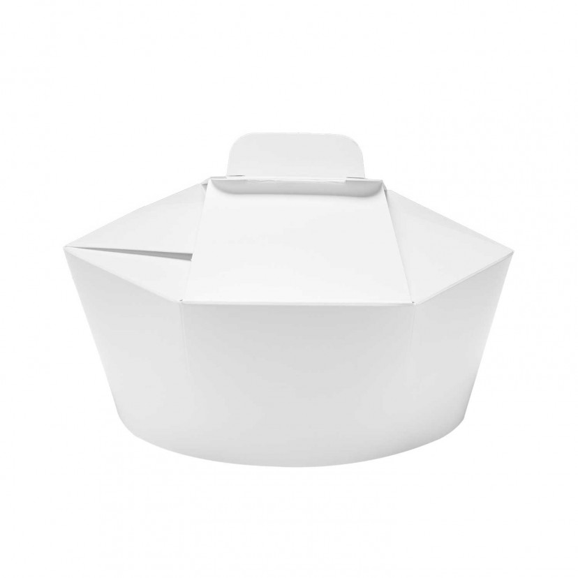 Food Box Esagonale in Cartoncino Bianco