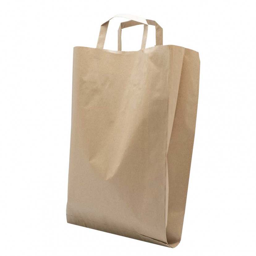 Shopper Flat Bag Carta Naturale Avana