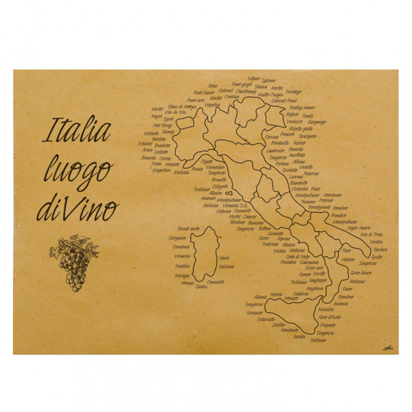 Tovaglietta Cartapaglia Italia del Vino 