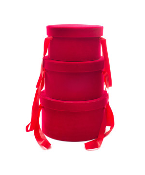 Set Cappelliere in Velluto Rosso