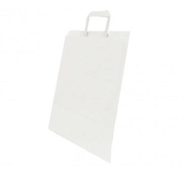 Shopper Flat Bag per Take Away Bianco