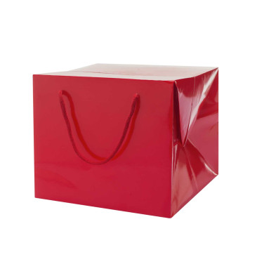 Bag Box Portapanettone Lusso Lucida Rossa