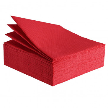 Tovaglioli Tissue Unicolor 38x38 cm Rosso