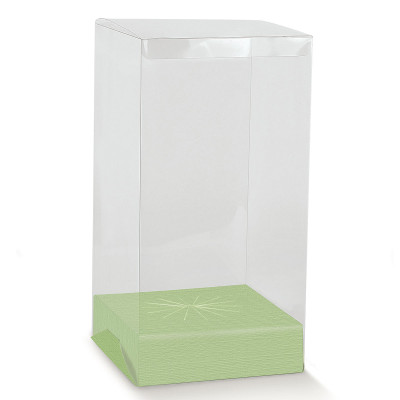 scatole pvc plastica trasparente per bomboniere con fondo