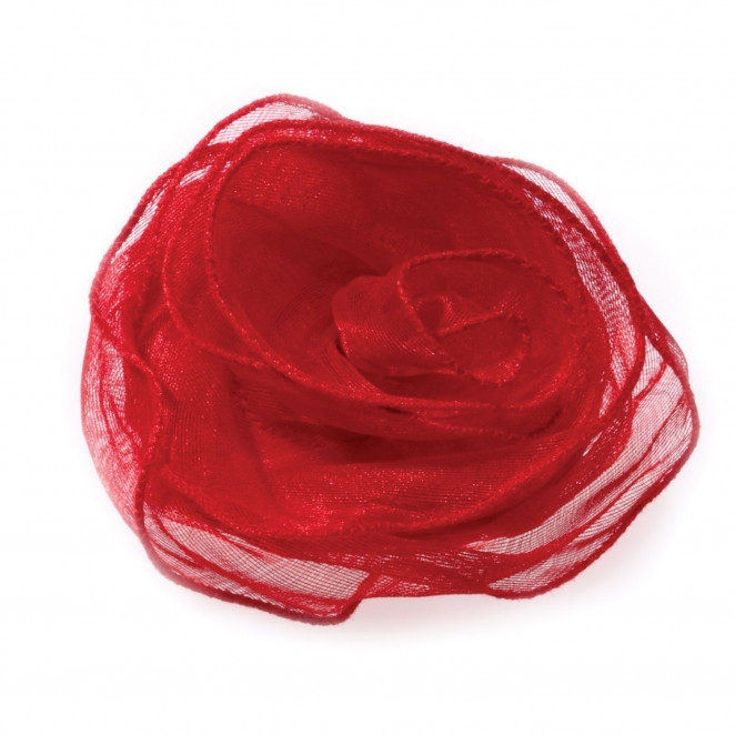 Rosa Tessuto Organza con zip Rosso