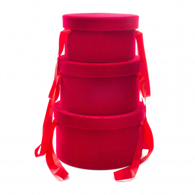 Set Cappelliere in Velluto Rosso