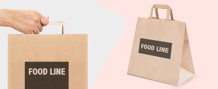 Shopper Basic Food Line Maniglia Piattina Personalizzata