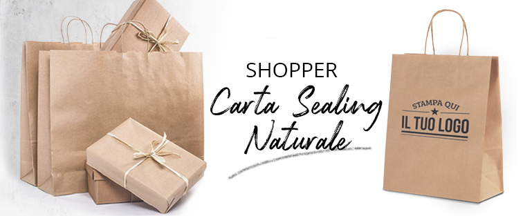Shopper Carta Sealing Naturale Personalizzata